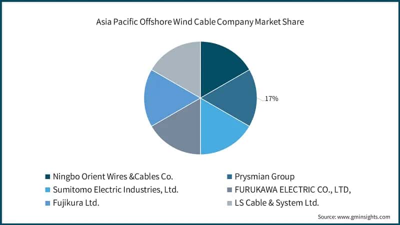 Asia Pacific Offshore Wind Cable Company Market Share