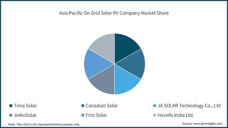 Asia Pacific On Grid Solar PV Company Market Share