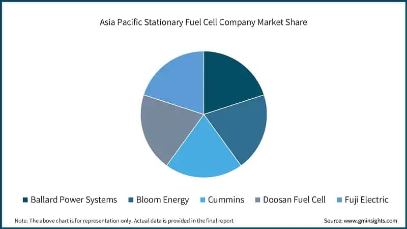 Asia Pacific Stationary Fuel Cell Company Market Share