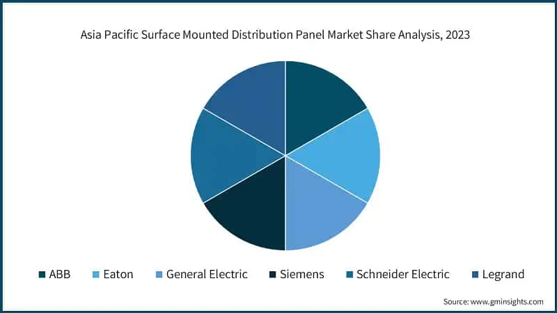 Asia Pacific Surface Mounted Distribution Panel Market Share Analysis, 2023