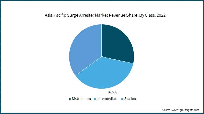 Asia Pacific Surge Arrester Market Revenue Share, By Class, 2022