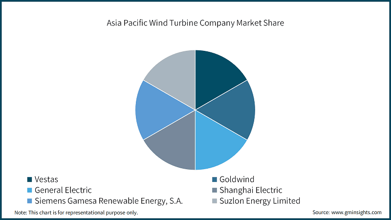 Asia Pacific Wind Turbine Company Market Share