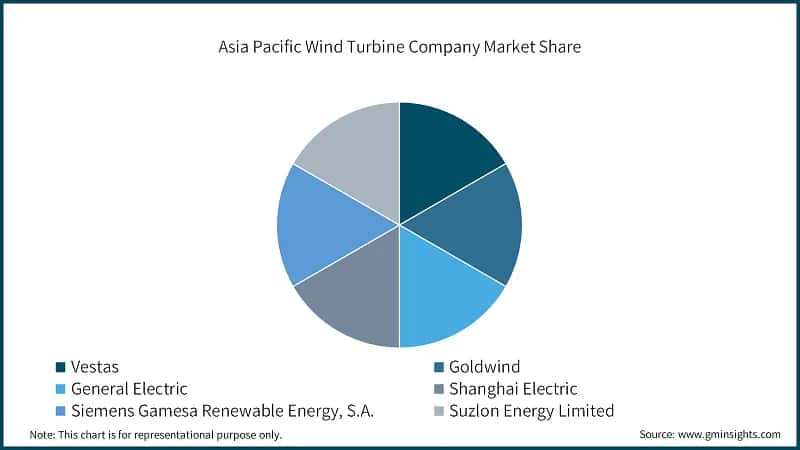 Asia Pacific Wind Turbine Company Market Share