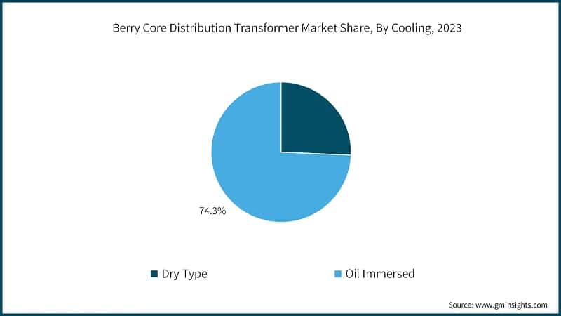 Berry Core Distribution Transformer Market Share, By Cooling, 2023