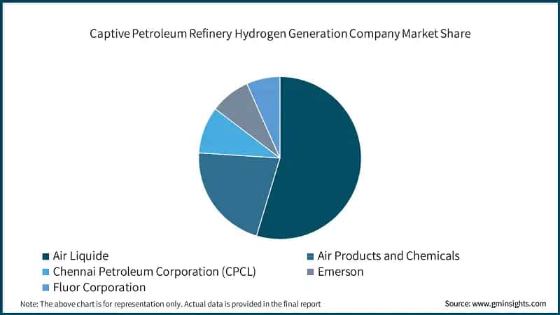 Captive Petroleum Refinery Hydrogen Generation Company Market Share