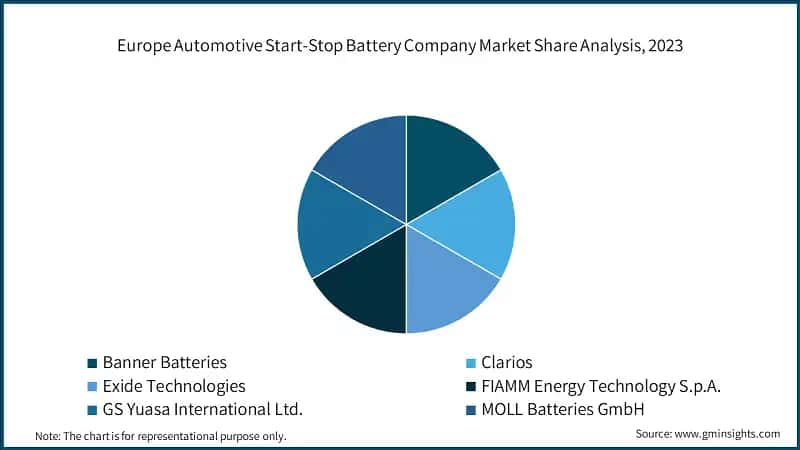 Europe Automotive Start-Stop Battery Company Market Share Analysis, 2023