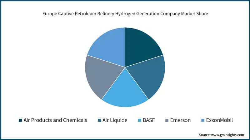Europe Captive Petroleum Refinery Hydrogen Generation Company Market Share