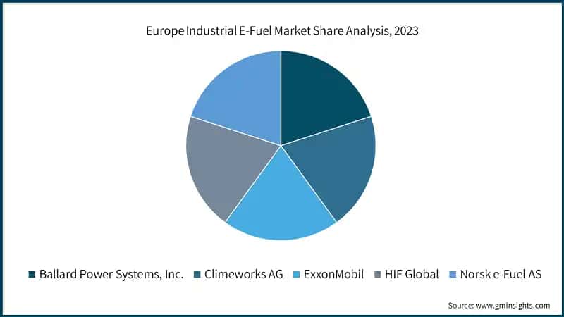 Europe Industrial E-Fuel Market Share Analysis, 2023