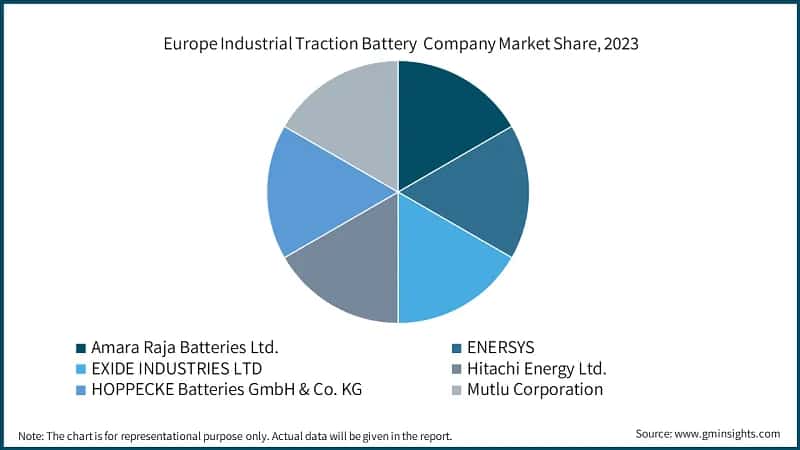 Europe Industrial Traction Battery&nbsp; Company Market Share, 2023&nbsp;&nbsp;