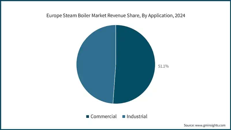 Europe Steam Boiler Market Revenue Share, By Application, 2024