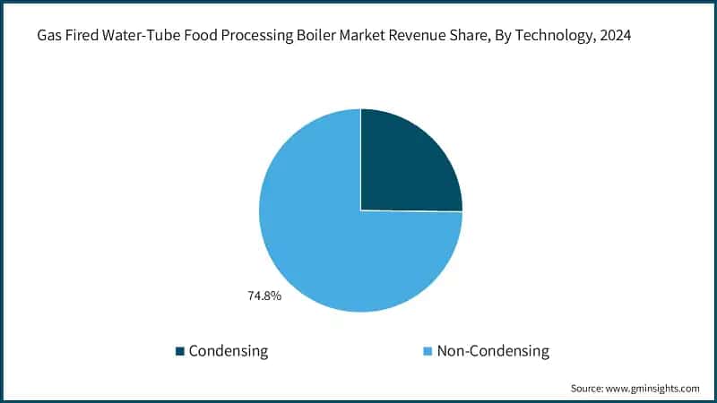 Gas Fired Water-Tube Food Processing Boiler Market Revenue Share, By Technology, 2024