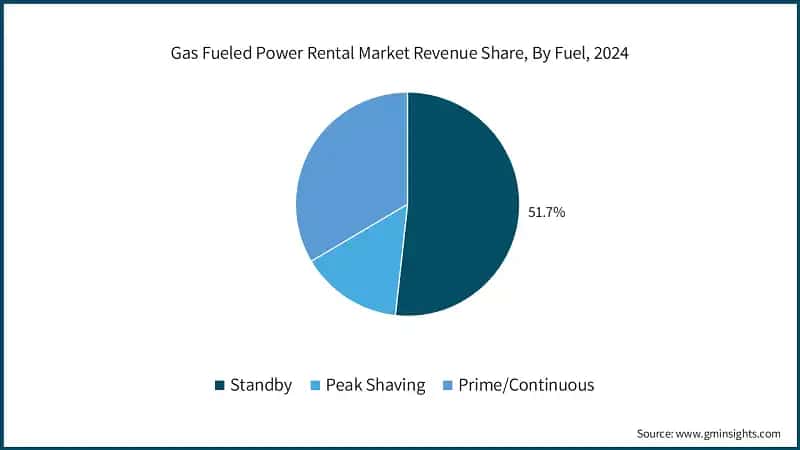 Gas Fueled Power Rental Market Revenue Share, By Fuel, 2024