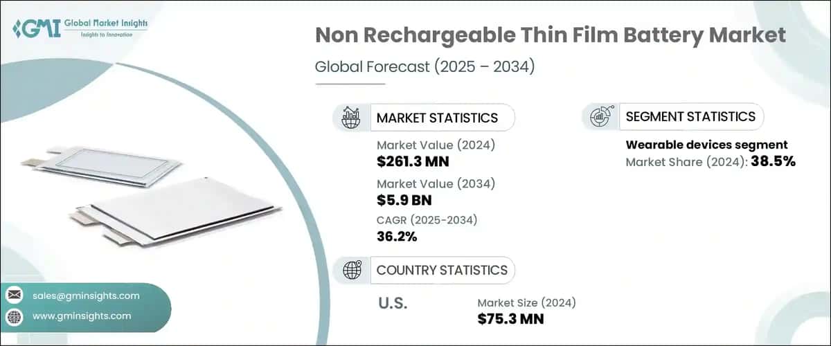 Non Rechargeable Thin Film Battery Market