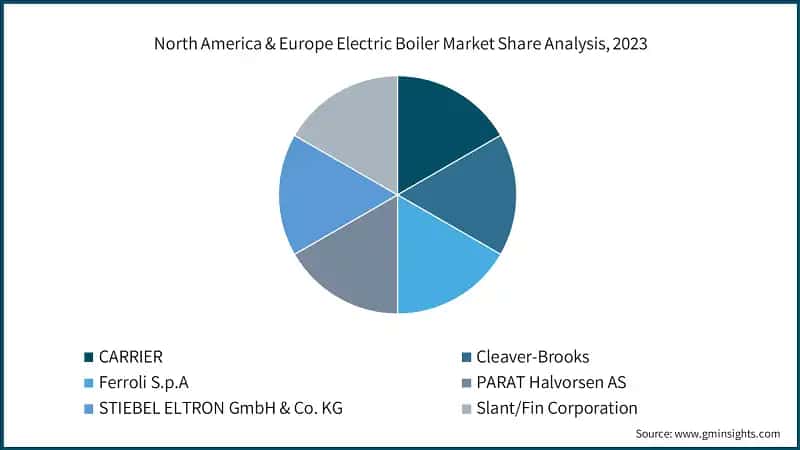 North America & Europe Electric Boiler Market Share Analysis, 2023