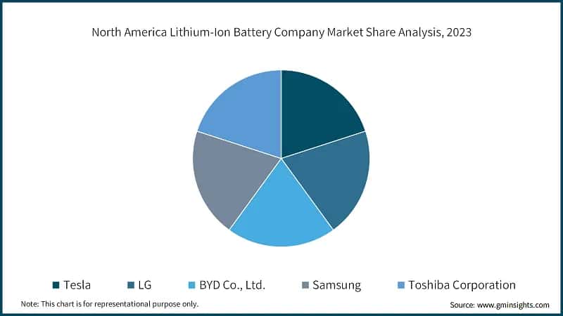 North America Lithium-Ion Battery Company Market Share Analysis, 2023&nbsp;
