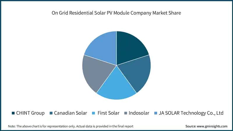 On Grid Residential Solar PV Module Company Market Share