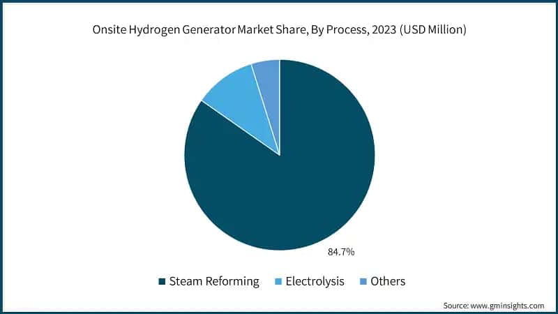 Onsite Hydrogen Generator Market Share, By Process, 2023 (USD Million)