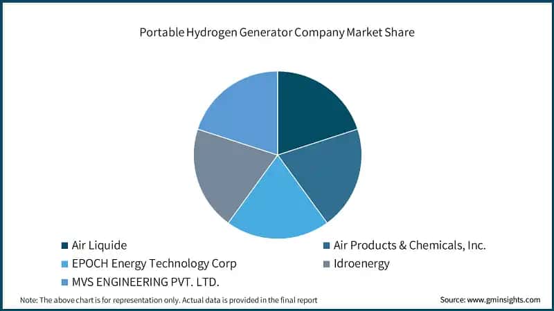  Portable Hydrogen Generator Company Market Share