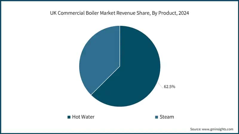 UK Commercial Boiler Market Revenue Share, By Product, 2024