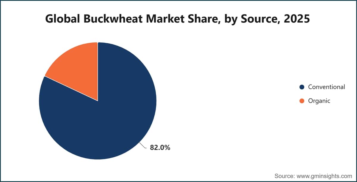 Global Buckwheat Market Share, by Source, 2025