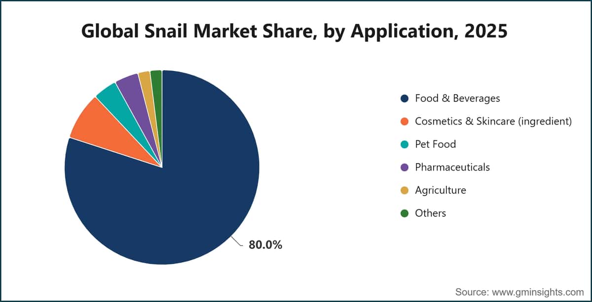 Global Snail Market Share, by Application, 2025