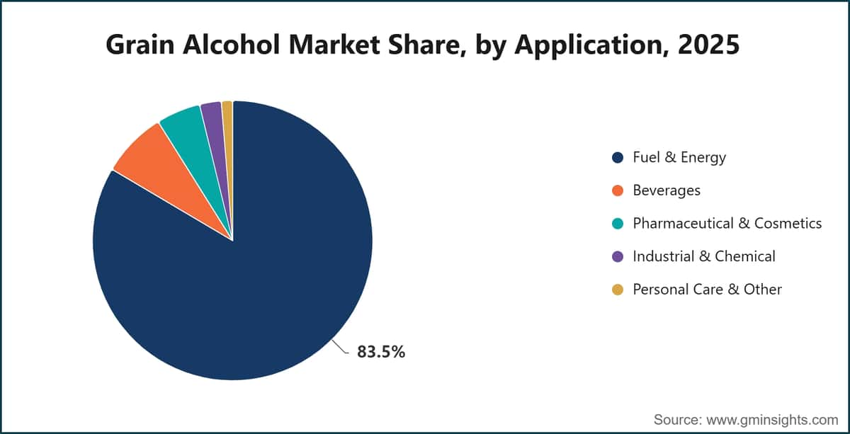 Grain Alcohol Market Share, by Application, 2025