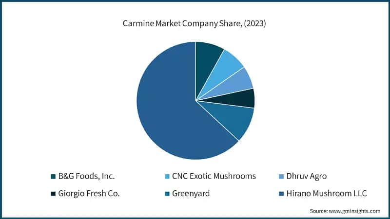 Carmine Market Company Share, (2023)