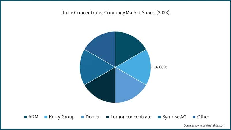  Juice Concentrates Company Market Share, (2023)