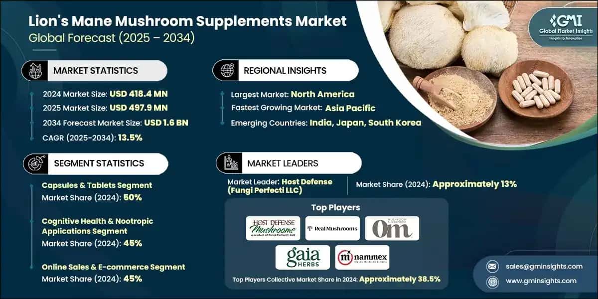 Lion’s Mane Mushroom Supplements Market
