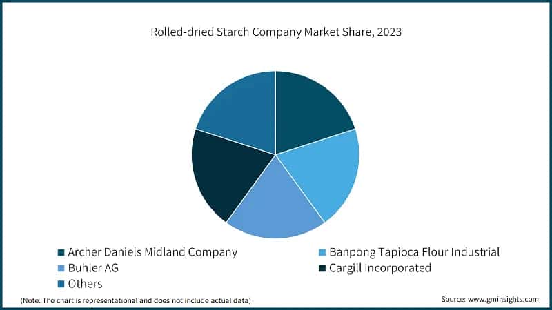 Rolled-dried Starch Market Share, 2023