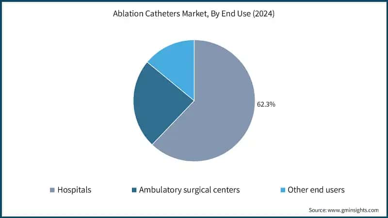 Ablation Catheters Market, By End Use (2024)