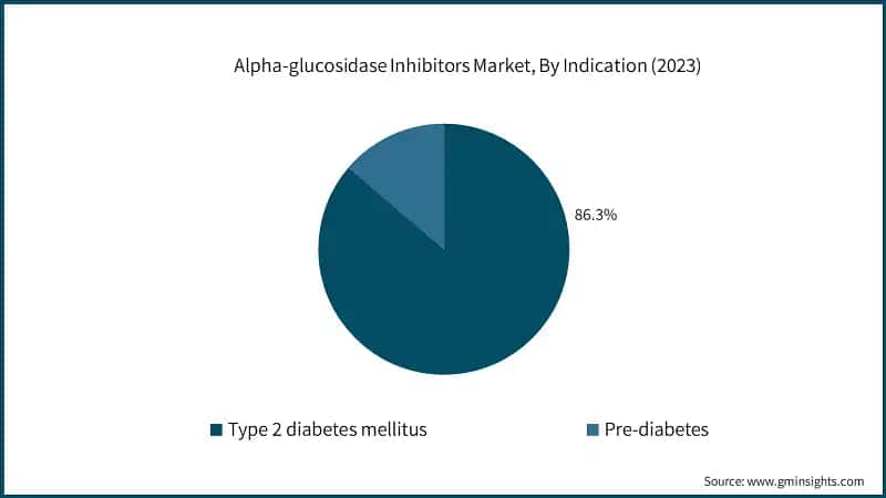 Alpha-glucosidase Inhibitors Market, By Indication (2023)