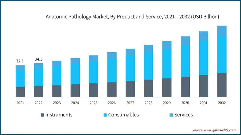 Anatomic Pathology Market, By Product and Service, 2021 – 2032 (USD Billion)