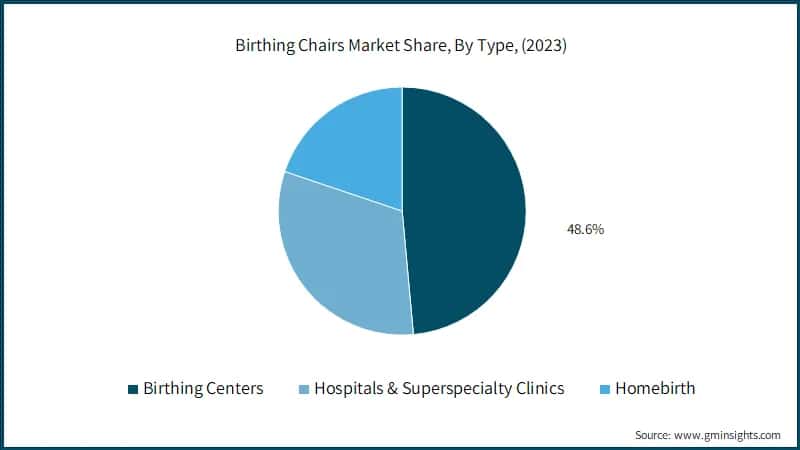 Birthing Chairs Market Share, By Type, (2023)