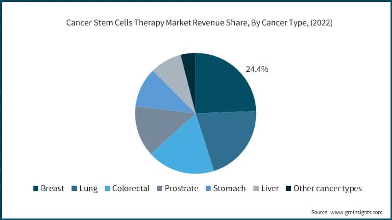 Cancer Stem Cells Therapy Market Revenue Share, By Cancer Type, (2022)