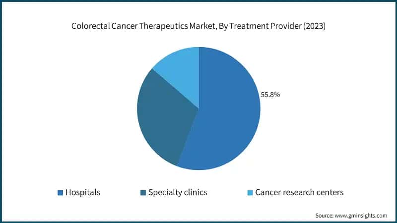 Colorectal Cancer Therapeutics Market, By Treatment Provider (2023)