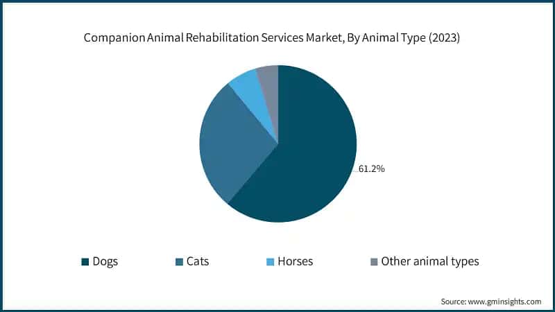  Companion Animal Rehabilitation Services Market, By Animal Type (2023)