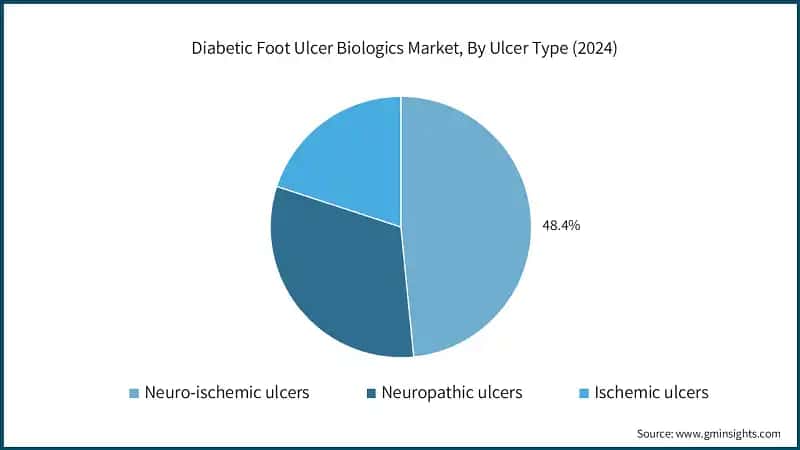 Diabetic Foot Ulcer Biologics Market, By Ulcer Type (2024)