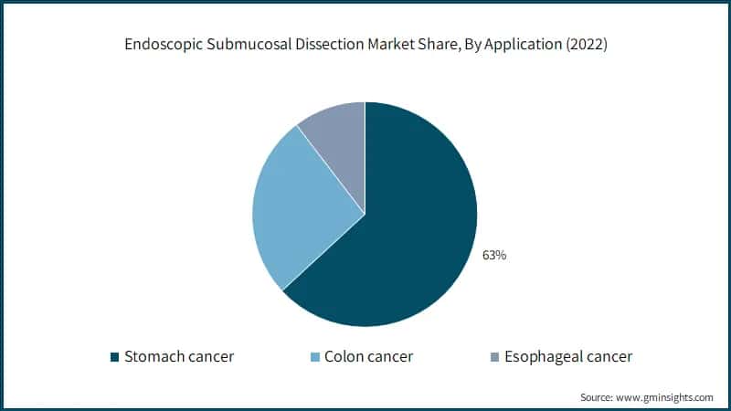 Endoscopic Submucosal Dissection Market Share, By Application (2022)