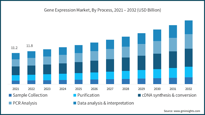 Gene Expression Market, By Process, 2021 – 2032 (USD Billion)