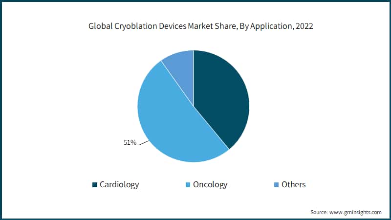Global Cryoblation Devices Market Share, By Application, 2022