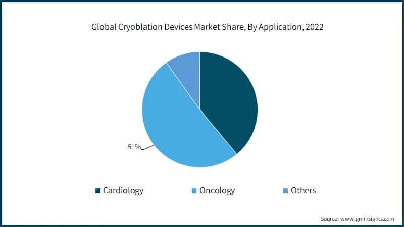 Global Cryoblation Devices Market Share, By Application, 2022