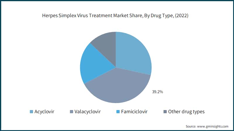 Herpes Simplex Virus Treatment Market Share, By Drug Type, (2022)