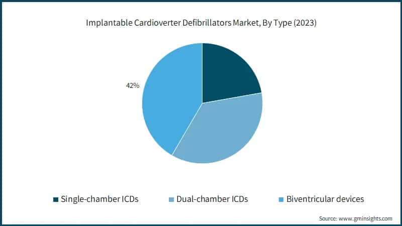Implantable Cardioverter Defibrillators Market, By Type (2023)