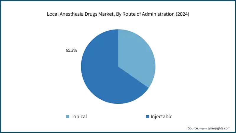 Local Anesthesia Drugs Market, By Route of Administration (2024)
