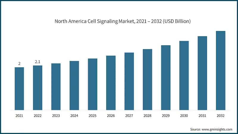 North America Cell Signaling Market, 2021 – 2032 (USD Billion)