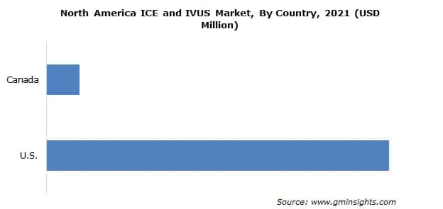 North America ICE and IVUS Market By Country