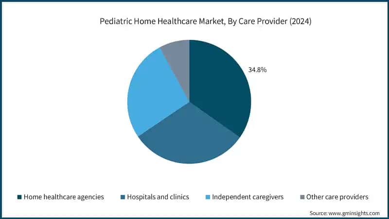 Pediatric Home Healthcare Market, By Care Provider (2024)
