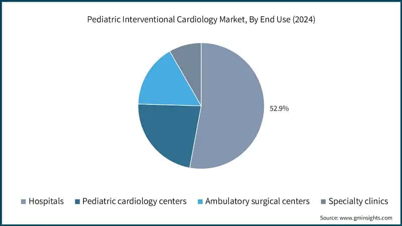 Pediatric Interventional Cardiology Market, By End Use (2024)