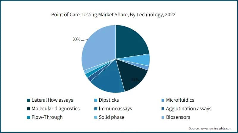 Point of Care Testing Market Share, By Technology, 2022